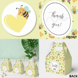 Gulten Cute bumblebehonung burk mönster Tack för e Presentaskar