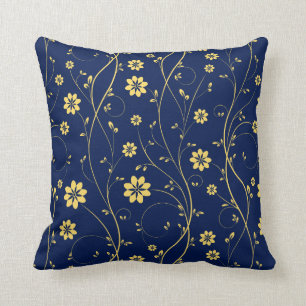 Gulten Cute Light och Blommönstret Blue Delicate Kudde