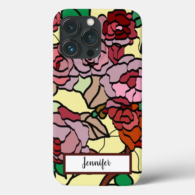 Gulten Cute Modern Bright Red Flowers (Baksida)