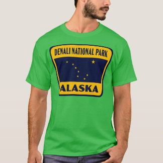 Gulten Denali nationalpark Alaska Retro Badge T Shirt