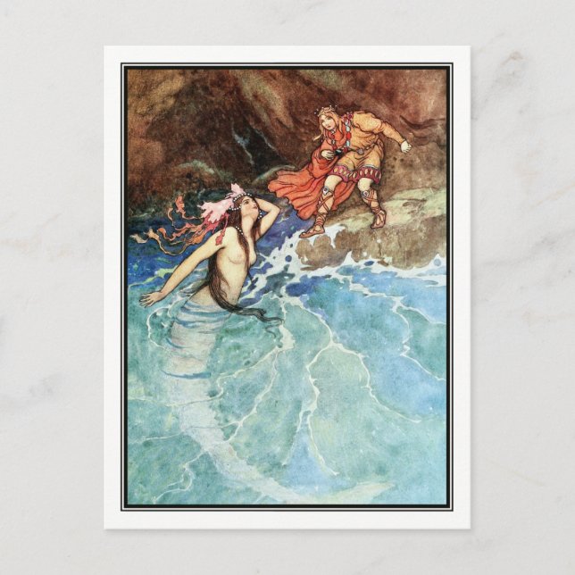 Gulten Dwarf av Warwick Goble Vykort (Framsida)