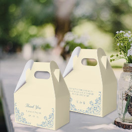 Gulten elegant Butter och Tacken Blue Bröllop Presentaskar