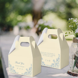 Gulten elegant Butter och Tacken Blue Bröllop Presentaskar