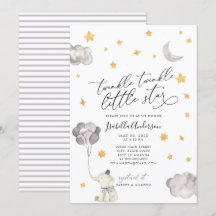 Gulten Elephant Baby Shower med skugga för Lilla s