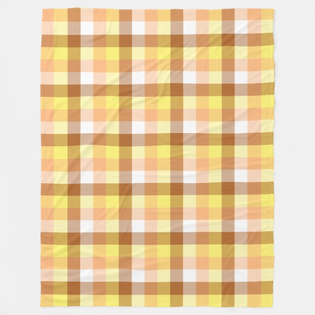 Gulten Fall Mönster i  Fall Brun Orange Fleecefilt (Framsidan)