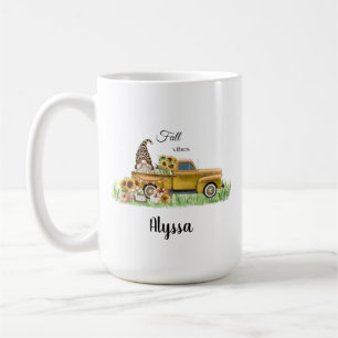 Gulten Fall Vibes Leopard Gnome Solros Pickup Kaffemugg
