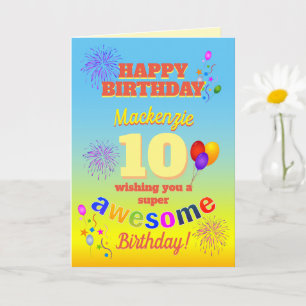 Gulten Fantastisk Balloons and Blue UNISEX Birthda Kort