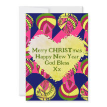 Gulten Fish Löv Magenta Grönt  jul