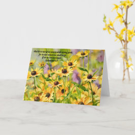 Gulten Flower Bible Verse Art Kort