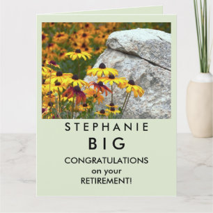 GULTEN Flower i BIG Lycklig Pension Grattis Kort