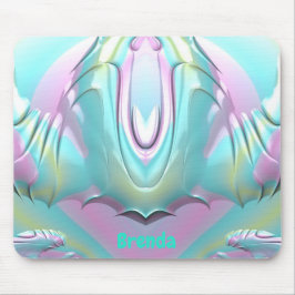 GULTEN för BRENDA ~Lilac Aqua Grönt ~ Pastel Mönst Musmatta