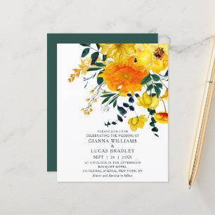 Gulten för Elegant, vattenfärg, Blommigt Bröllop