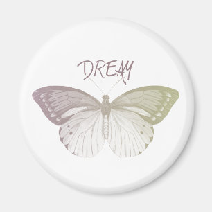 Gulten för inspirationsRosa Dream Butterfly Magnet