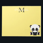 Gulten för Personligen Monogram Cute Sitta Panda Anteckningsblock<br><div class="desc">Anteckningsblocken i Monogram Cute Sitta Panda Personlig Gult har en söt pandabjörn sitta på golv på gultens bakgrund. Anpassa med ditt monogram och namn genom att redigera texten i de angivna textrutorna. Designad av ©Evco Studio www.zazzle.com/store/evcostudio</div>