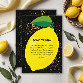Gulten för Roligt Lemon Guld Glitter Baby Shower Tilläggskort