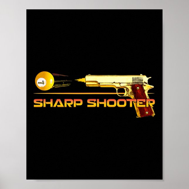 Gulten för Vassa bassäng Shooter Billiards Gun Poster (Framsidan)