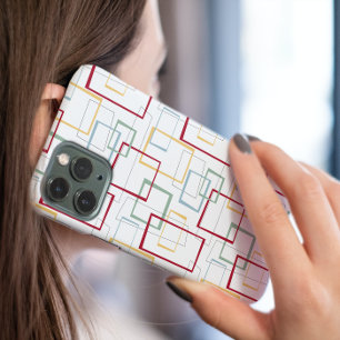 Gulten funky Röd blå Grönt Fack Retro 1960-talet