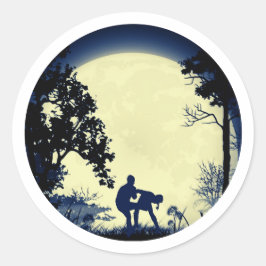 Gulten Funny Krav Maga Groin Kick Sticker Runt Klistermärke