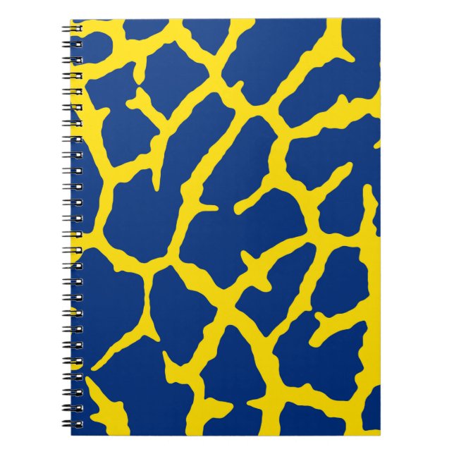 Gulten Giraffe Print Navy Anteckningsbok (Framsidan)