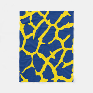 Gulten Giraffe Print Navy Fleecefilt
