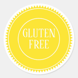 Gulten Gluten Free Allergy Säkrare Bakery Runt Klistermärke