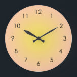 Gulten Gradient Ombre för solnedgång Stor Klocka<br><div class="desc">Fin digital vattenfärg Persikofärgad övertoningsformad Gult. Sommarpresenter med övertoning.</div>