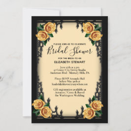 Gulten Gul ros gotiic Möhippa Inbjudningar