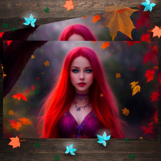 Gulten Guld Löv Art om Mode i hösten Vykort (Skapare uppladdad)