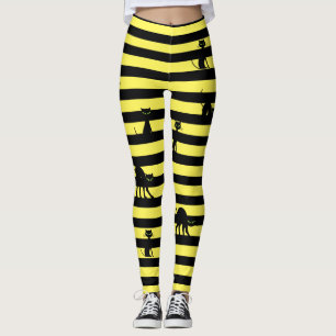 Gulten Halloween Black Cat & Rand Leggings