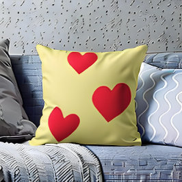 Gulten Home Décor, med färgstarka röda hörn Kudde