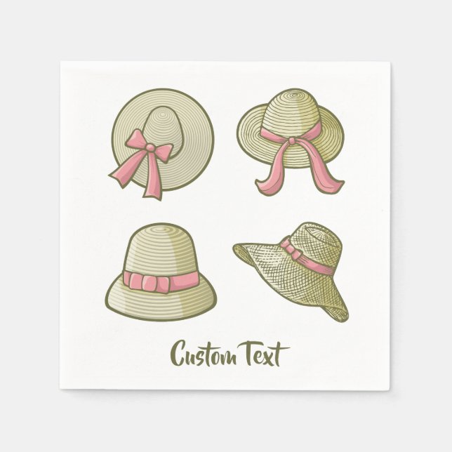 Gulten Honale Summer Hats Pappersservett (Framsidan)