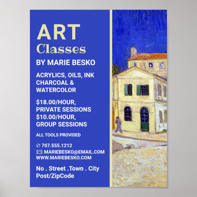 Gulten House by Vincent Van Gogh, Art Classes Poster (Framsidan)