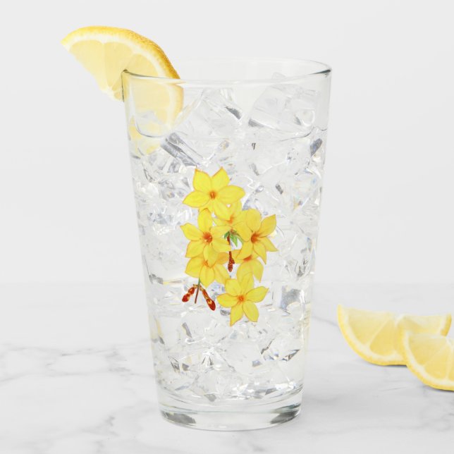 Gulten Jasmine Flower Glass Kopp (Framsida Ice)