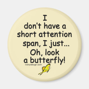 gulten Kort Attention Span Butterfly Magnet
