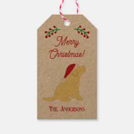 Gulten Labrador Puppy Silhouette Presentetikett