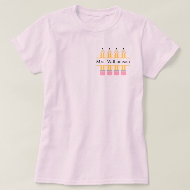 Gulten Lärarens anpassade namn T Shirt (Design framsida)