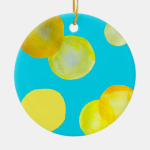 Gulten Lemon sol Julgransprydnad Keramik