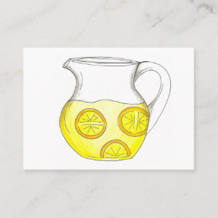 Gulten Lemonade stand Lemon Ade Pitcher Visitkort