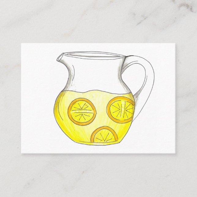 Gulten Lemonade stand Lemon Ade Pitcher Visitkort (Framsida)