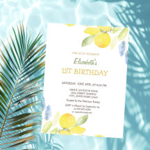 Gulten Lemons Flowers Birthday