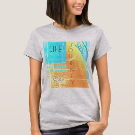 gulten "Life is A Journey" i Guld Aqua T Shirt