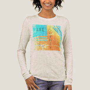 gulten "Life is A Journey" i Guld Aqua T Shirt