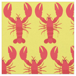 Gulten Lobster Print Fabric Tyg