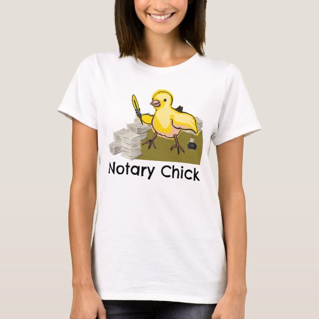 Gulten Luddfyllning och dokument för notarius Chic T Shirt (Framsida)
