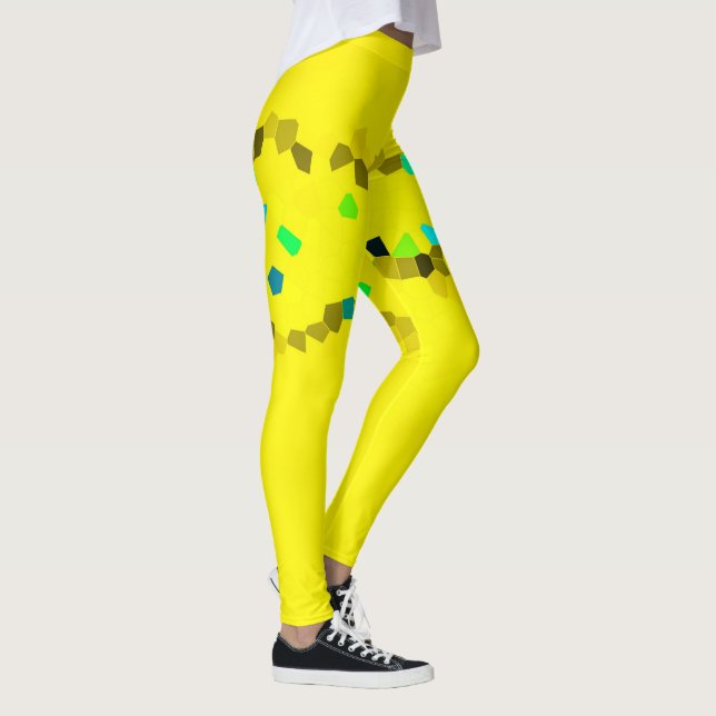 Gulten Minimalism Abstrakt Art Black Leggings (Höger)