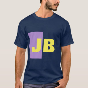 Gulten Monogram Indigo i marinblått Brev T Shirt