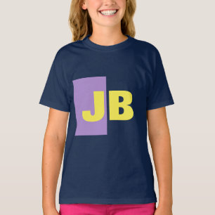 Gulten Monogram Indigo i marinblått Brev T Shirt