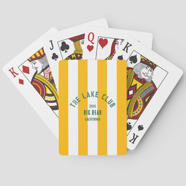 Gulten Nautical Rand i Grönten Sjö Klubb Vapensköl Casinokort (Baksidan)