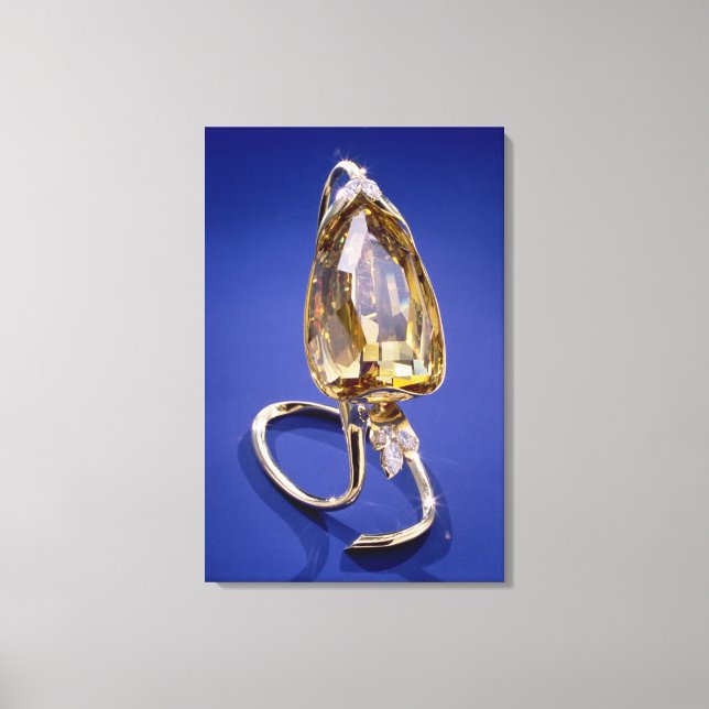 Gulten 'Ojämförbar' diamant i guld Canvastryck (Framsida)