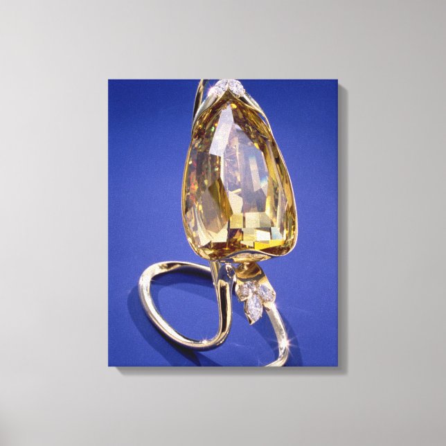 Gulten 'Ojämförbar' diamant i guld Canvastryck (Framsida)